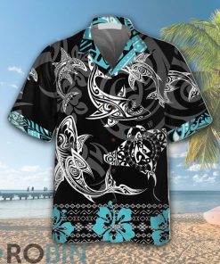 Blue Shark Hawaiian Shirt