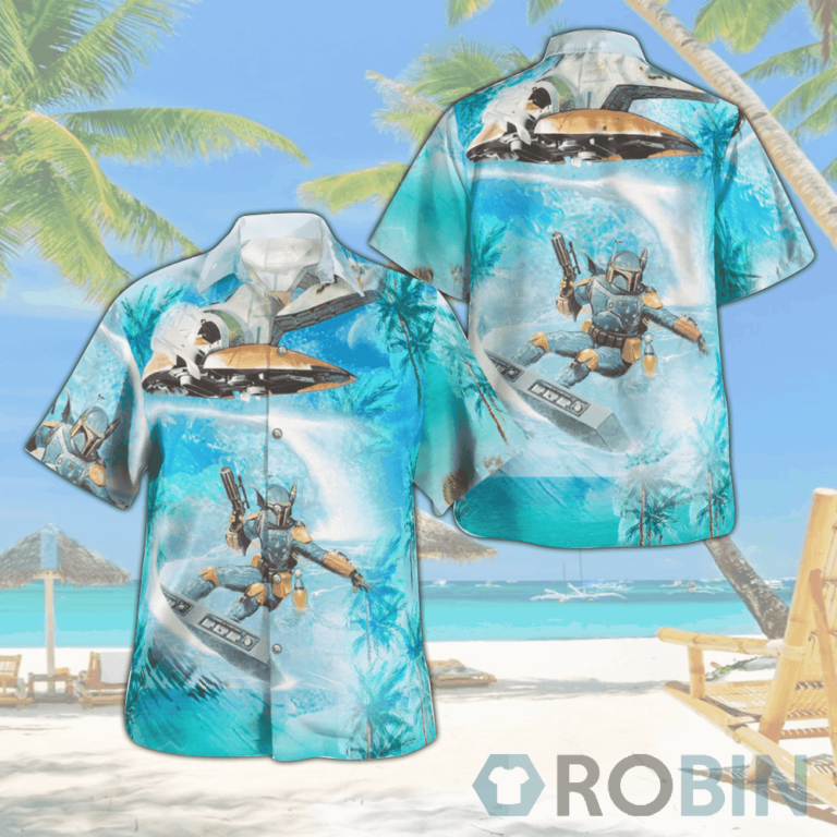 Boba Fett Surfing Star Wars Hawaiian Shirts Beach Short