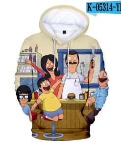 Bob’s Burgers Hoodie Shirts – 3D Printed Hooded
