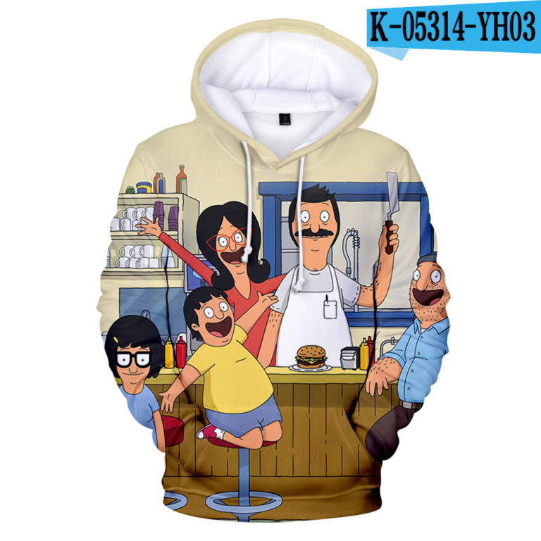 Bob’s Burgers Hoodie Shirts – 3D Printed Hooded