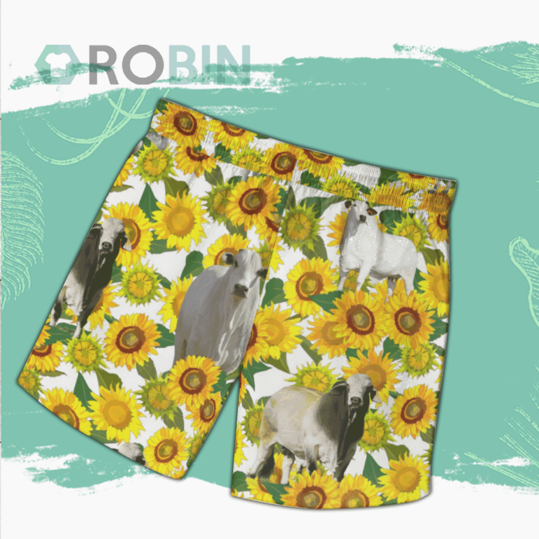 Brahman Cattle Loves Hawaiian Shirts Beach Short