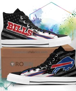 Buffalo Bills High Top Shoes Custom American Flag Sneakers