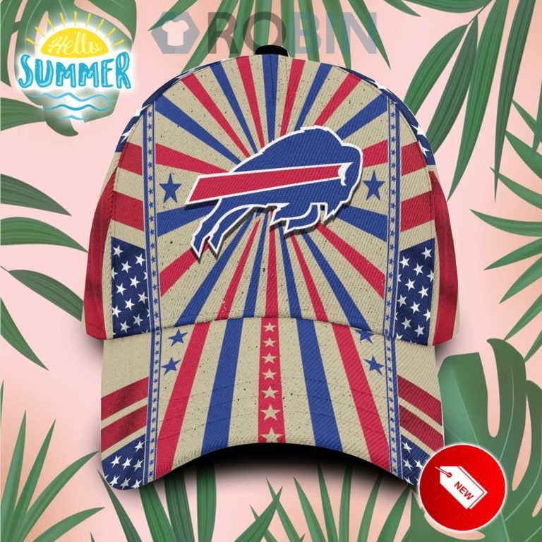 Buffalo Bills Retro Vintage Design Hawaiian Summer Classic Baseball Cap Hat