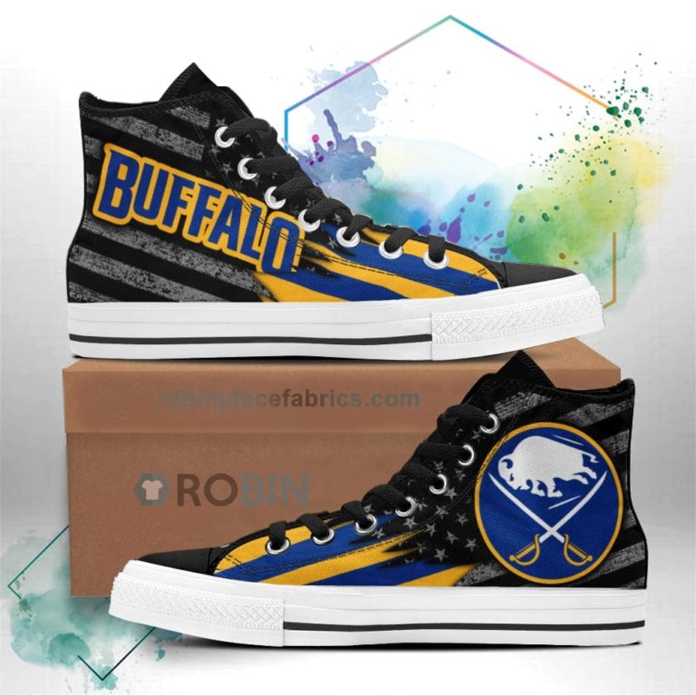 Buffalo Sabres High Top Shoes Custom American Flag Sneakers