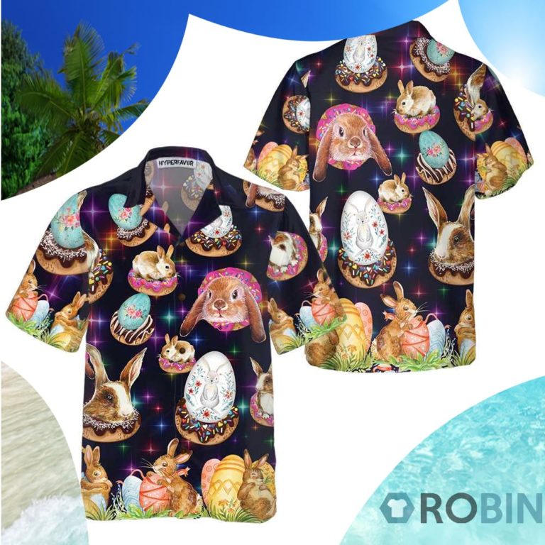 Bunnies In Galaxy Hawaiian Shirt
