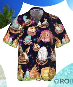 Bunnies In Galaxy Hawaiian Shirt