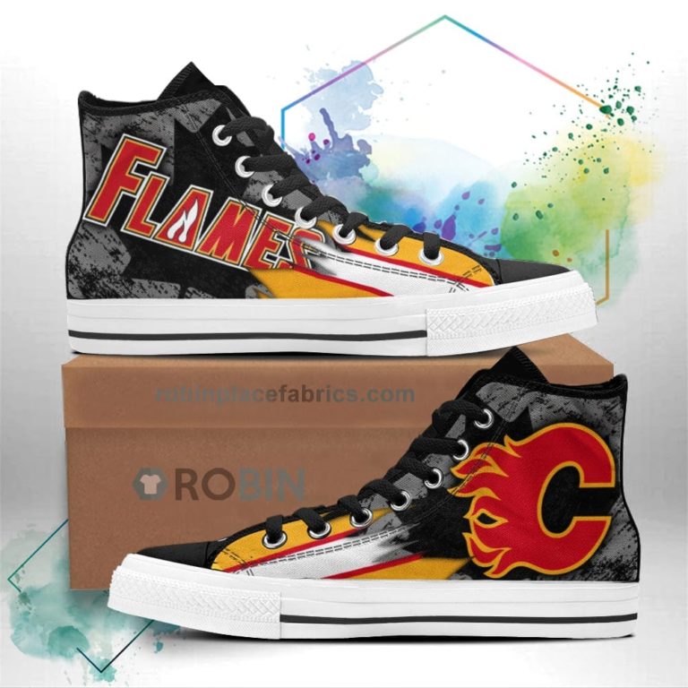 Calgary Flames High Top Shoes Custom Canadian Maple Leaf Sneakers