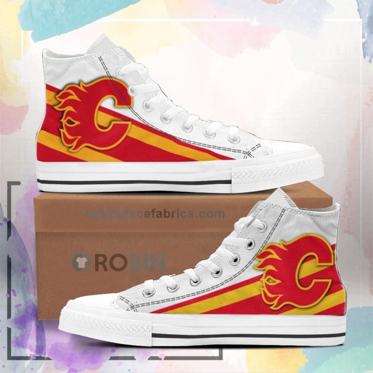 Calgary Flames High Top Shoes Custom Sneakers