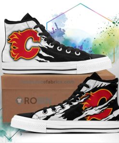Calgary Flames Shoes Custom High Top Sneakers