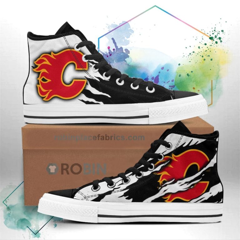 Calgary Flames Shoes Custom High Top Sneakers