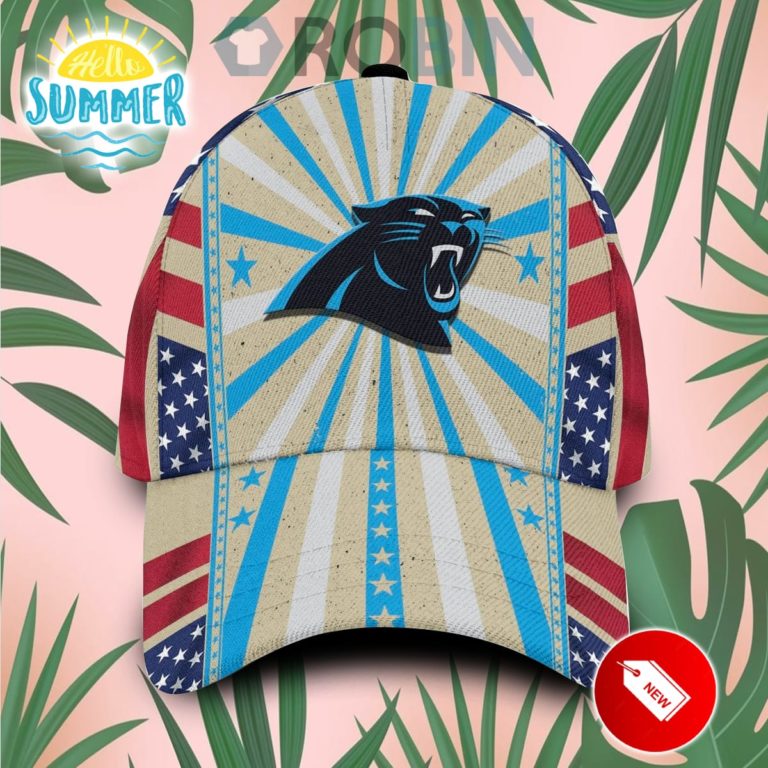 Carolina Panthers Retro Vintage Design Hawaiian Summer Classic Baseball Cap Hat