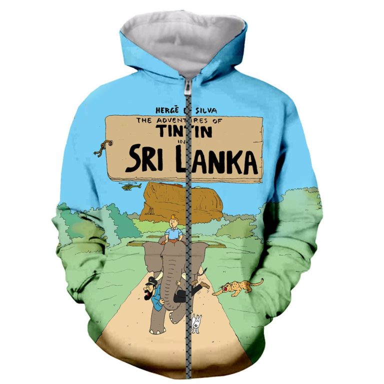 Cartoon 3D Printed Tintin Hoodedss Hoodie Shirts