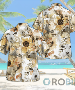 Charolais Cattle Loves Hawaiian Shirts Beach Short