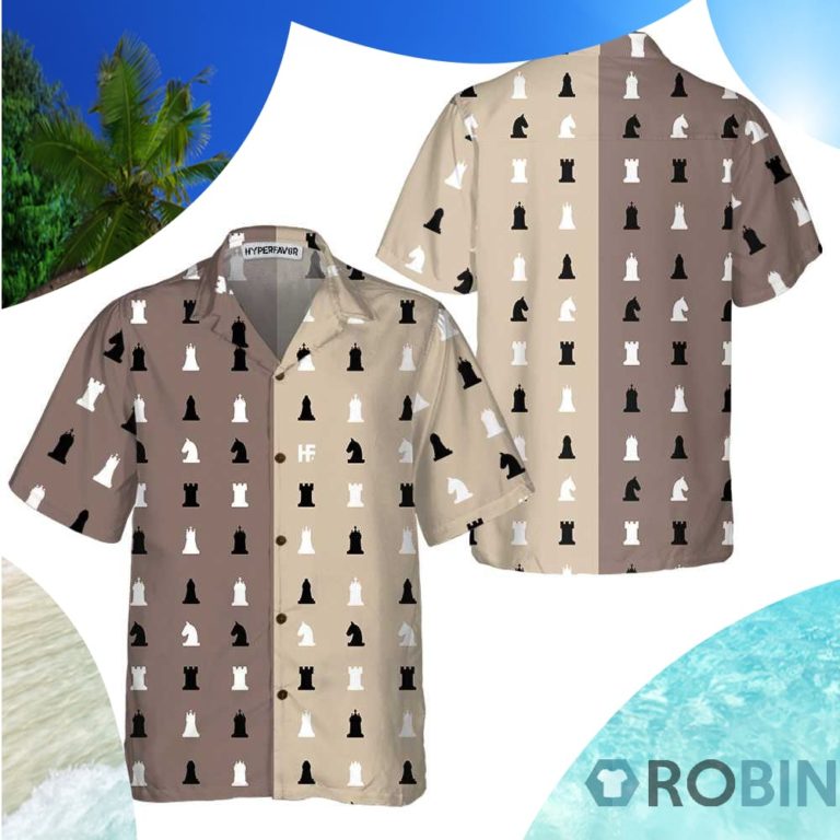 Chess Pattern Patchwork Hawaiian Shirt