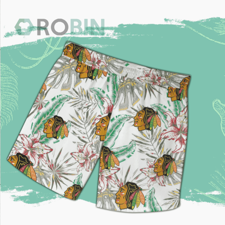 Chicago Blackhawks Hawaiian Shirts Beach Short