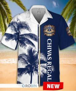 Chivas Regal 18 Whisky Palm Tree Hawaiian Shirt
