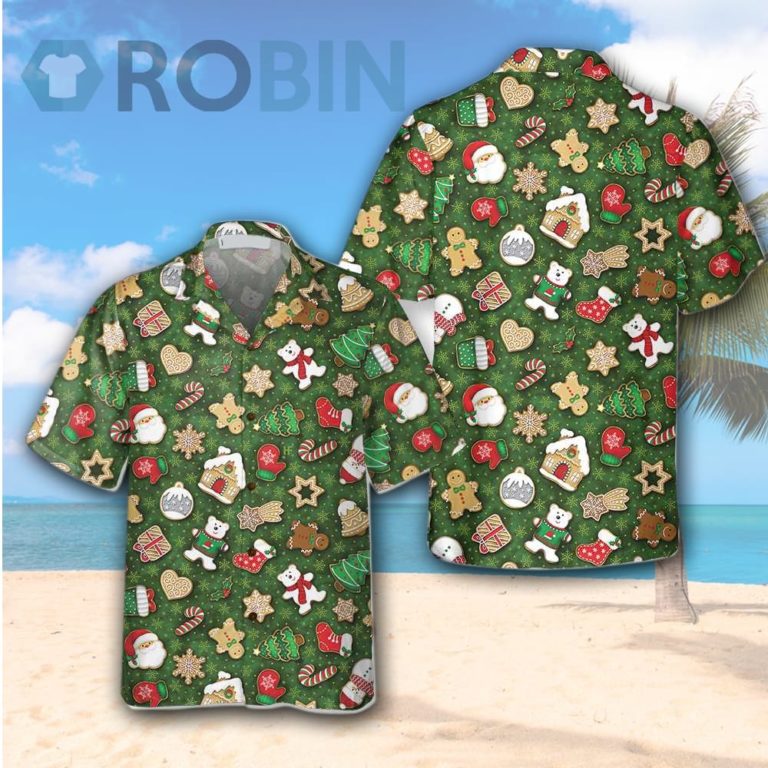 Christmas All Over Cookies Hawaiian Shirt