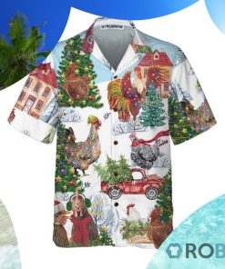 Christmas Chicken Hawaiian Shirt