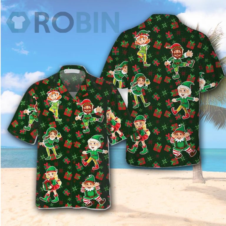 Christmas Elf Party Hawaiian Shirt