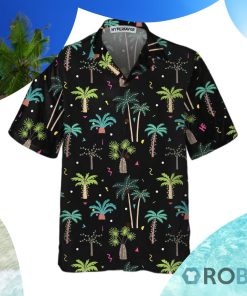 Christmas Palm Trees Hawaiian Shirt