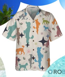 Christmas Poodle Seamless Pattern Hawaiian Shirt