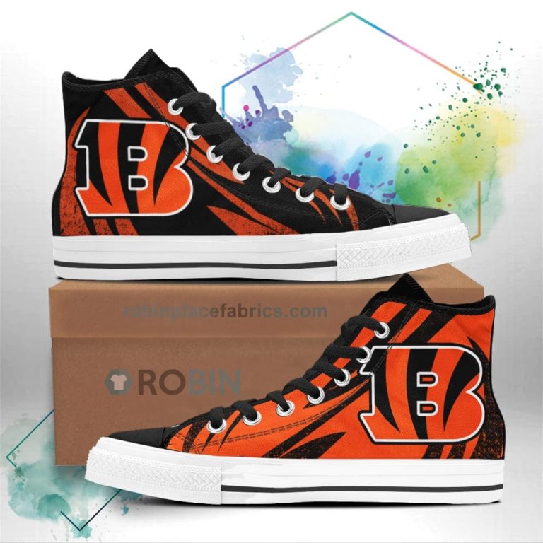 Cincinnati Bengals High Top Shoes Custom Mix Sneakers