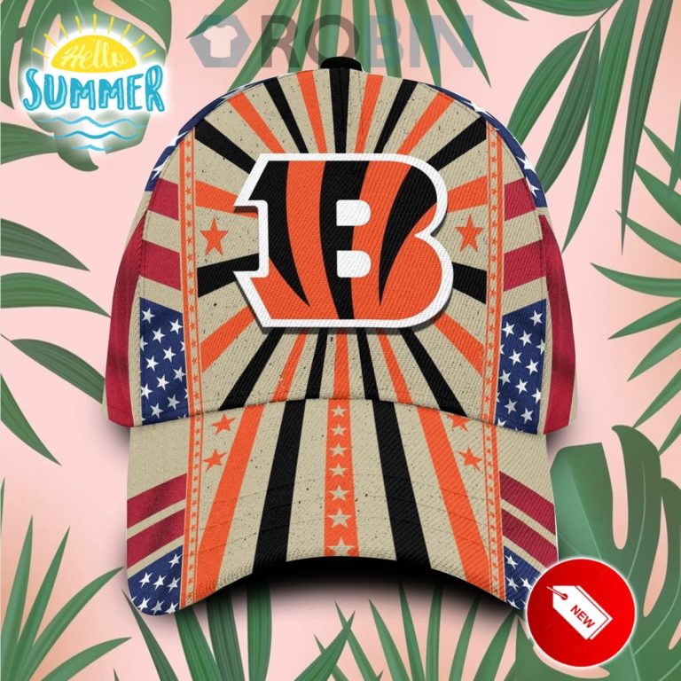 Cincinnati Bengals Retro Vintage Design Hawaiian Summer Classic Baseball Cap Hat