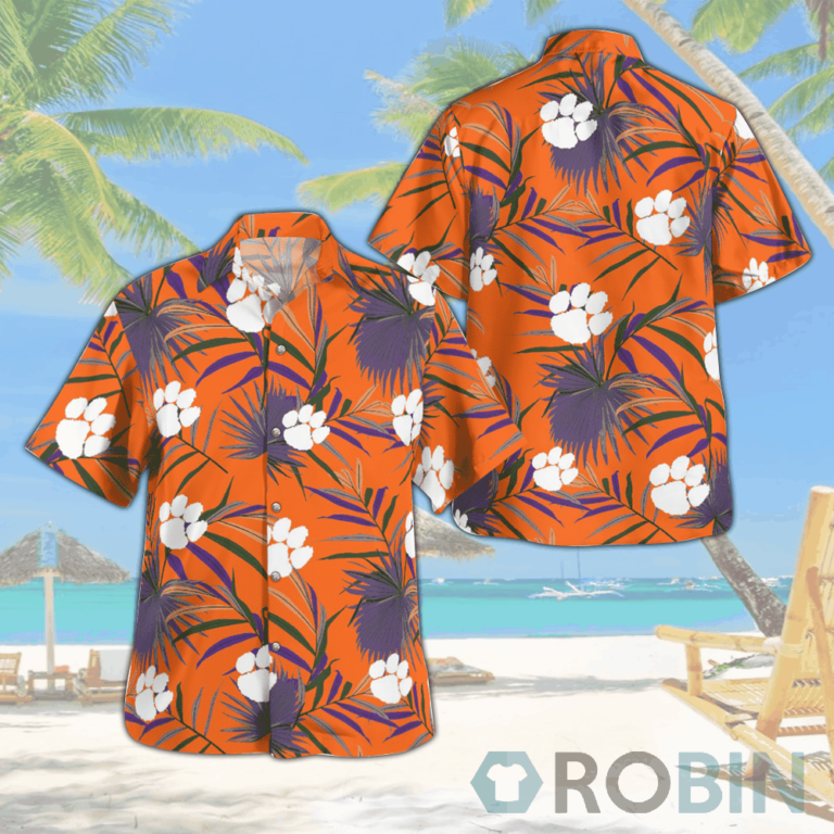 Clemson Tigers Hawaiian Shirts Beach Short