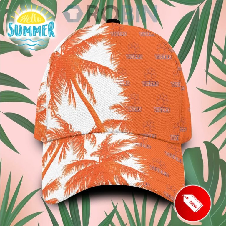 Clemson Tigers Palm Trees Hawaiian Summer Classic Baseball Cap Hat