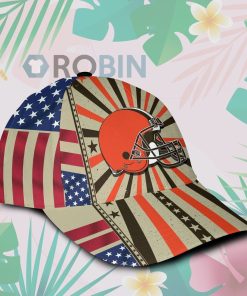Cleveland Browns Retro Vintage Design Hawaiian Summer Classic Baseball Cap Hat