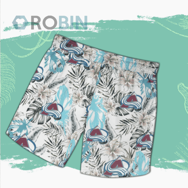 Colorado Avalanche Hawaiian Shirts Beach Short