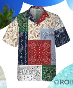 Colorful Patchwork Paisley Pattern Hawaiian Shirt