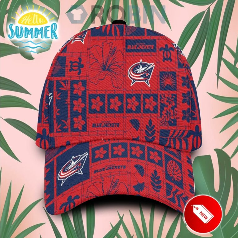 Columbus Blue Jackets Hawaiian Classic Baseball Cap Hat