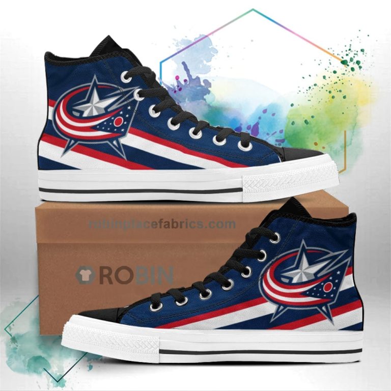 Columbus Blue Jackets High Top Shoes Custom Sneakers