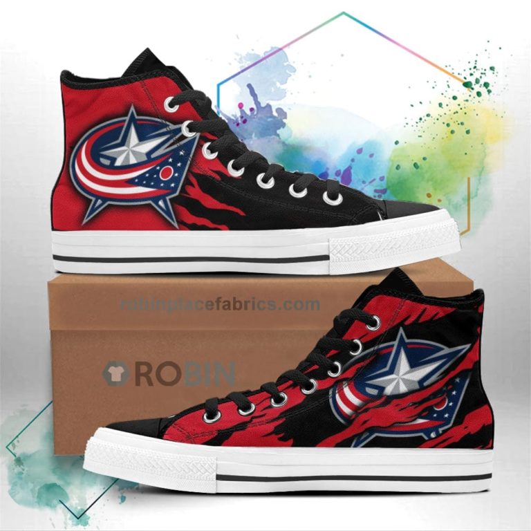 Columbus Blue Jackets Shoes Custom High Top Sneakers