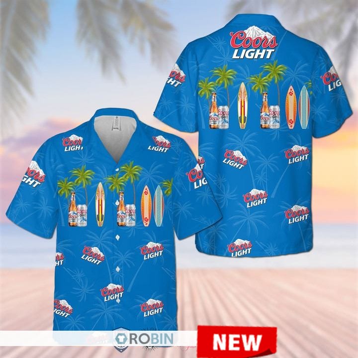 Coors Light Tropical Hawaiian Shirt - RobinPlaceFabrics
