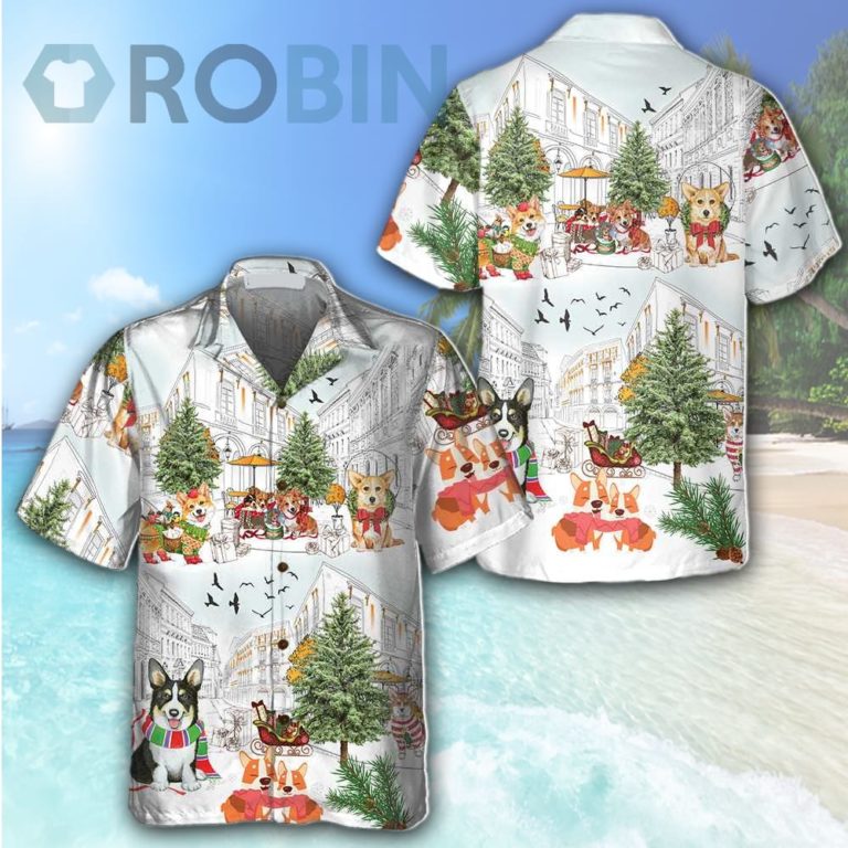 Corgis On Christmas Day Hawaiian Shirt