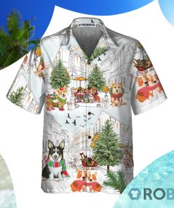Corgis On Christmas Day Hawaiian Shirt