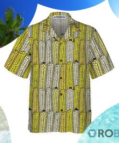 Corn Cob Plant Seamless Pattern Hawaiian Shirt