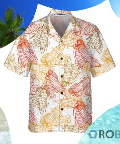 Corn Sketch Pattern Corn Hawaiian Shirt Corn Sketch Pattern Corn Hawaiian Shirt