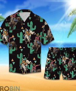 Cowboy Cactus Hawaiian Shirt and Shorts