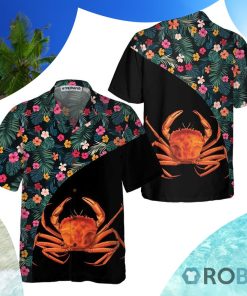Crab & Flower Hawaiian Shirt