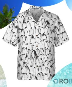 Crowd Penguin Seamless Pattern Penguin Hawaiian Shirt Crowd Penguin Seamless Pattern Penguin Hawaiian Shirt