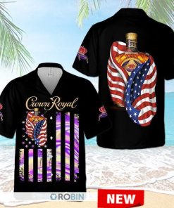 Crown Royal American Flag Hawaiian Shirt
