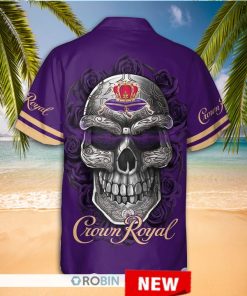 Crown Royal Skull Rose Hawaiian Shirt