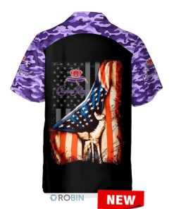 Crown Royal US Flag Camo Personalized Hawaiian Shirt