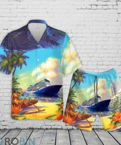 Cruises Ship Mardi Gras Hawaiian Shirt and Shorts