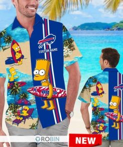 Custom Name Buffalo Bills Bart Simpson Hawaiian Shirt