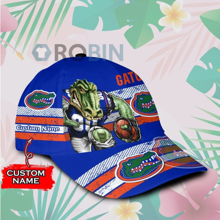 Custom Name Florida Gators Mascot Vintage Design Classic Baseball Cap Hat
