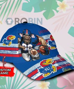 Custom Name Kansas Jayhawks Mascot Vintage Design Classic Baseball Cap Hat Custom Name Kansas Jayhawks Mascot Vintage Design Classic Baseball Cap Hat